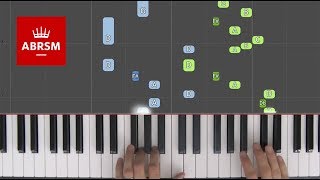 Gigue à lAngloise  ABRSM Piano Grade 2 2019 amp 2020 A3  Synthesia live keys tutorial [upl. by Nussbaum]