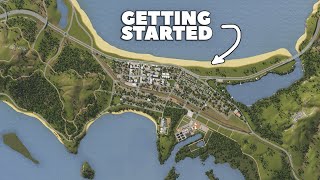 Setting up a New City  Cities Skylines Mile Bay 14 [upl. by Ardnaik739]