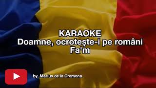 Doamne ocroteștei pe români Fa  min  KARAOKE [upl. by Ecinrahs]