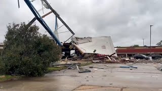 Raw video Firestone in Katy area collapses during strong storms Wednesday morning [upl. by Raji439]