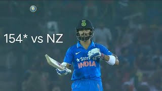 virat kohli 154 vs NZ Batting highlights  Kohli s best knock vs NZ [upl. by Atsyrhc]