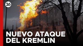 GUERRA RUSIA  UCRANIA  Nuevo ataque del Kremlin a Kiev [upl. by Tad]