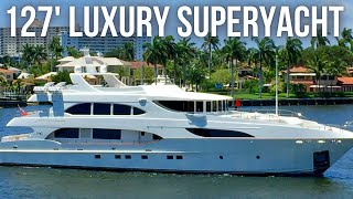 Inside a Luxury TriDeck SuperYacht  127 IAG Super Yacht Tour [upl. by Nnahoj143]