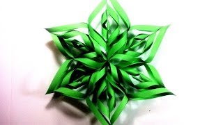 How to Make a 3D Paper Star Xmas Ornament DIY Tutorial [upl. by Crotty]