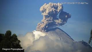 Actividad Del Volcán Popocatépetl 040724 [upl. by Nmutua]