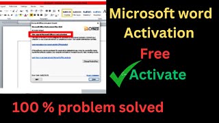 Activate Microsoft Word 2010 2016 2021  MS Office Product Key Problem Solved  bangla Tutorial [upl. by Festatus83]