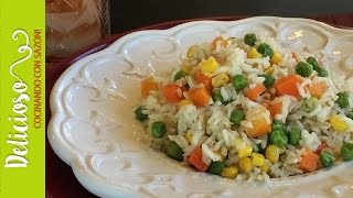 Arroz Blanco Mexicano Perfecto  Perfect Mexican White Rice with Vegables [upl. by Grew]