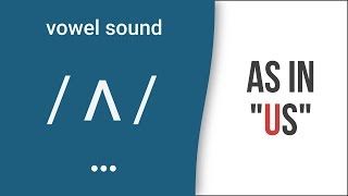 Vowel Sound  ʌ  as in quotusquot American English Pronunciation [upl. by Anim]