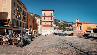 4K 60fps VillefranchesurMer walking tour France March 07 2024 [upl. by Adnim]