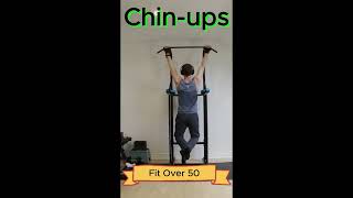 Wide Grip ChinUps Changed My Fitness Over 50 fitover50 homeworkout motivation chinups [upl. by Silloh480]