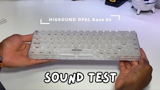 Quiet Keyboard Lubed Silent Glacier Switches Sound Test  Higround Opal Base 65 keyboard [upl. by Jauch996]