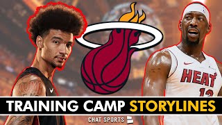 Heat Training Camp Top Storylines To Watch Ft Bam Adebayo Kel’el Ware Jimmy Butler Tyler Herro [upl. by Blanchette]