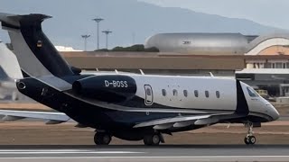 Embraer Praetor 600 VistaJet Reg DBOSS  Faro Airport FAO [upl. by Ketti]