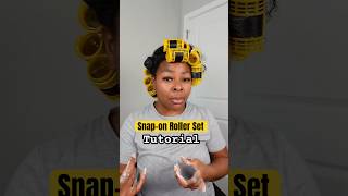 How to install Snapon rollers onto natural hair for a curly hairstyle 💛 snaponrollers rollerset [upl. by Harriette278]