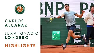 Carlos Alcaraz vs Juan Ignacio Londero  Round 1 Highlights I RolandGarros 2022 [upl. by Bastien]