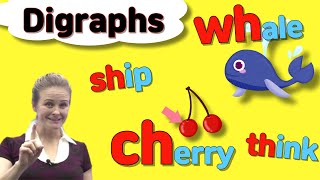 Digraphs  ch sh wh th ng kn mb ck  Phonics for Kids [upl. by Sidalg]