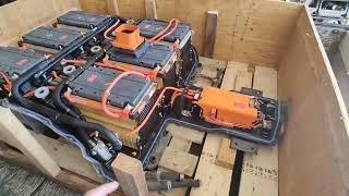 EV battery teardown Chevy Spark Electric battery disassembly [upl. by Niatirb884]