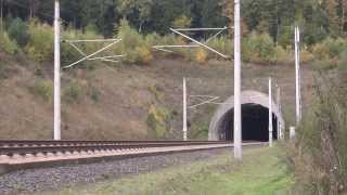 German Highspeed Train ICE  Tunnel  300 kmh [upl. by Hallvard]