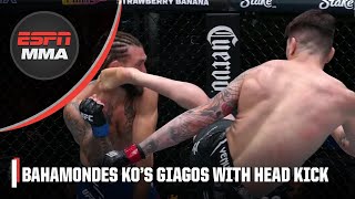 Ignacio Bahamondes HEADKICK KO at UFCVegas90 👀  ESPN MMA [upl. by Siduhey355]