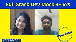 Java FullStack Web Developer Mock Interview 4 year experience  Angular Spring Boot  Code Decode [upl. by Zorana]