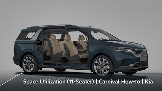 KIA Carnival Efficient Seating Space Utilization 11 Seater｜Carnival How to｜Kia Kia Worldwide [upl. by Cynthia]