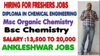 Hiring For Fresher jobs in Ankleshwar Dahej Jhagidia  Panoli  Saykha Chemicals And Pharma [upl. by Maren68]