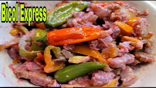 Bicol Express Pork Recipe Pork with bagoong Filipino Food [upl. by Ytirahc]