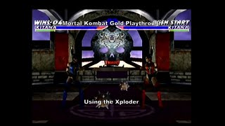 Mortal Kombat Gold Playthrough using the Dreamcast Xploder D Dreamcast Sega DC CheatCodes Sub [upl. by Ahsotan]