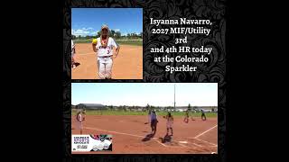 Isyanna Navarro 2027 MIFUtility 3rd and 4th HR today at the Colorado Sparkler [upl. by Gershom117]