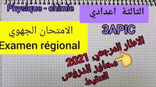 Examen régional cadre référentiel 3APIC محاور الدروس المقررة في الامتحان الجهوي [upl. by Alyek]