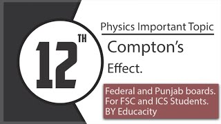 Comptons Effect Physics Important Long Questions CLASS12 [upl. by Tarttan]