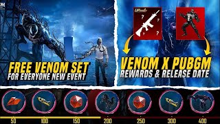 Venom Event Is Here Get Free Venom Rewards Mythic Set Venom Crate Event Release Date PUBGM [upl. by Yddet]