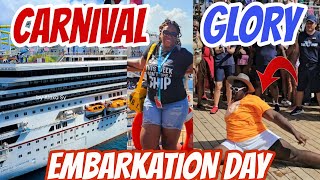 Embarkation on Carnival Glory Epic Sail Away [upl. by Nylatsyrk774]