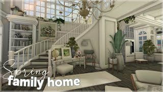 Bloxburg  Realistic Elegant TwoStory Spring Family Home  Roblox  House Build [upl. by Kerman698]