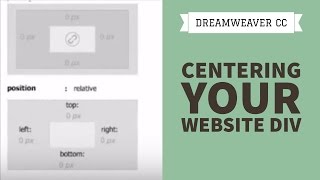 Centering your website div in Dreamweaver CC 2434 [upl. by Hesler]