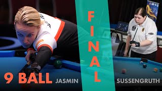 Dramatic Final  Jasmin Ouschan v Melanie Sussengruth  9 ball Eurotour [upl. by Aihtnys780]