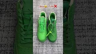 Real Vs Fake Green OffWhite Air Force 1 sneakerhead sneakers viral [upl. by Aara]