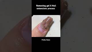 removing gel nail extensions gelnails nailtutorial manicure shorts [upl. by Bruckner]