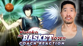 Coach Reacts to Kuroko No Basket  S2 E11  Seirin Breaks Through Hanamiyas Web [upl. by Aidne533]