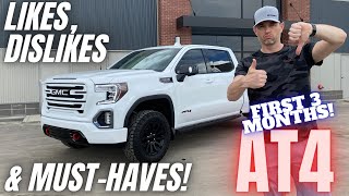 2021 GMC Sierra AT4 Crew Cab 3 Month Review  Problems amp Issues Too [upl. by Hanover165]