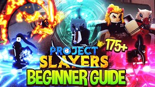 Project Slayers Update 1 Beginner Guide Leveling Mugen Train  New Breathings  Trainer Locations [upl. by Jeno225]