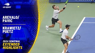 ArevaloPavic vs KrawietzPuetz Extended Highlights  2024 US Open Semifinal [upl. by Onnem]