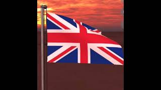 British National Anthem quotGod Save The Kingquot With British Flag [upl. by Kyre]