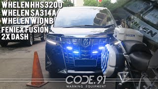 Toyota Alphard w Whelen HHS3200  SA314A ION Split Feniex Fusion 2x  Sirine amp Strobo By Code 91 [upl. by Scarito]