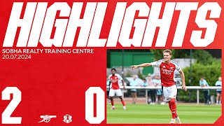 JESUS AND SMITH ROWE SCORE IN WIN 🤩  HIGHLIGHTS  Arsenal XI vs Leyton Orient 20  Preseason [upl. by Ahtaela]