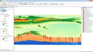 how to visualize aquifer surfaces using ArcGisArcScene [upl. by Ellahcim]