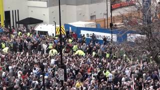 Violent Sunderland Fans With Flares  Newcastle 0  3 Sunderland  St James Park 14042013 [upl. by Mariand]