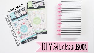 DIY Sticker Book Using MINI HAPPY PLANNER Sticker Sheets amp Old Planner Inserts  At Home With Quita [upl. by Derwin]