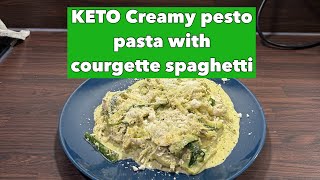 KETO Creamy pesto pasta with courgette spaghetti [upl. by Terpstra]