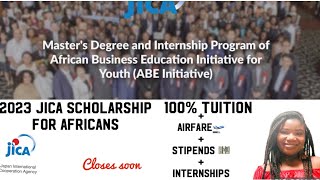 ABE Initiative Master’s and Internship Scholarship 2023  Fullyfunded  JICA  Study in Japan [upl. by Ahseiat]